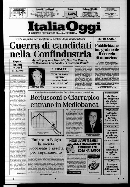 Italia oggi : quotidiano di economia finanza e politica